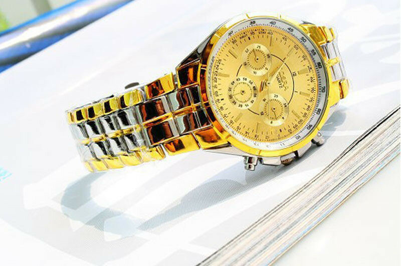 Reloj de pulsera de lujo con números romanos relojes de cuarzo analógico de Metal montre homme zegarek meski bransoleta uhren herren