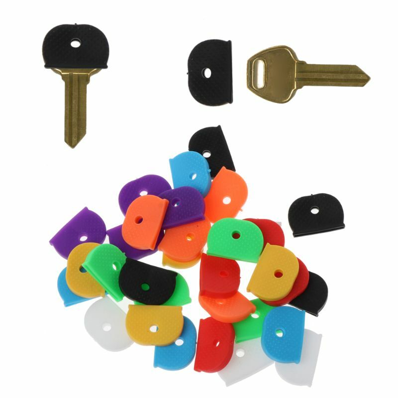 32 peças-identificador de chave, etiqueta, id, silicone, codificação, chave colorida, capa 8 cores