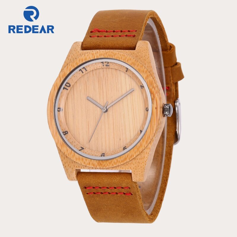 ไม้กันน้ำนาฬิกาผู้ชายนาฬิกาไม้ไผ่ Maple Top Luxury Real หนังไม้นาฬิกาสำหรับชายนาฬิกา