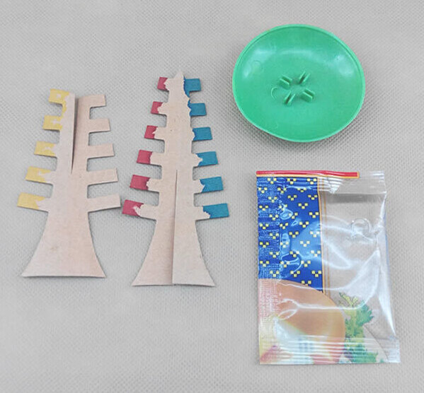 Arbre en papier de croissance magique multicolore 2019mm H, 5 pièces, DIY, visuel, arbres de noël, jouets japonais pour enfants, 100
