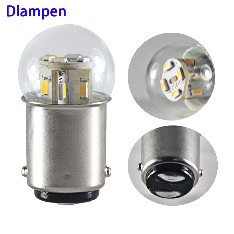 Lampara светодиодный светильник 1142 BA15D лампа P21D 6 в 12 В 24 в 36 в 48 в Canbus Стоп сигнал поворота светильник s 1,5 Вт авто парковочная лампа теплый белый