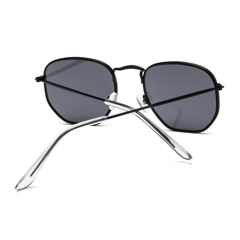 Gafas de sol protectoras para mujer, lentes de sol femeninas de marca de diseñador, espejo, Retro, de lujo, Vintage, negras