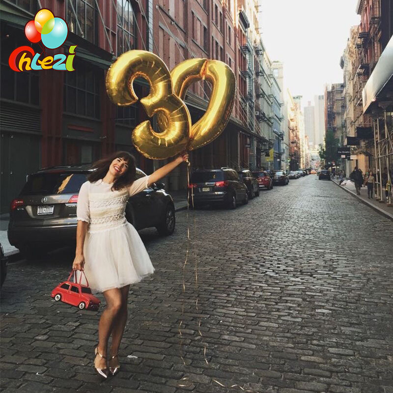 Balões de hélio para decoração de aniversário, cor rosa, ouro e prata, 40 polegadas, 1pc
