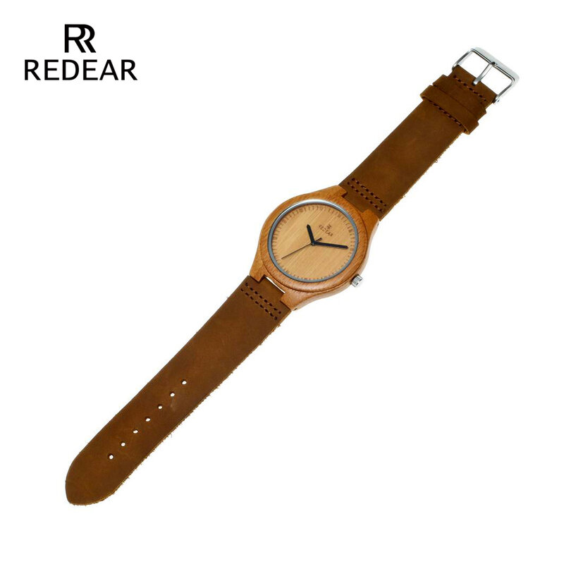 REDEAR Free Shipping Woman Watch 2019 Lovers' Watches Men Real Leather Band Handmade Quartz Wristwatch As Valentine's Gift