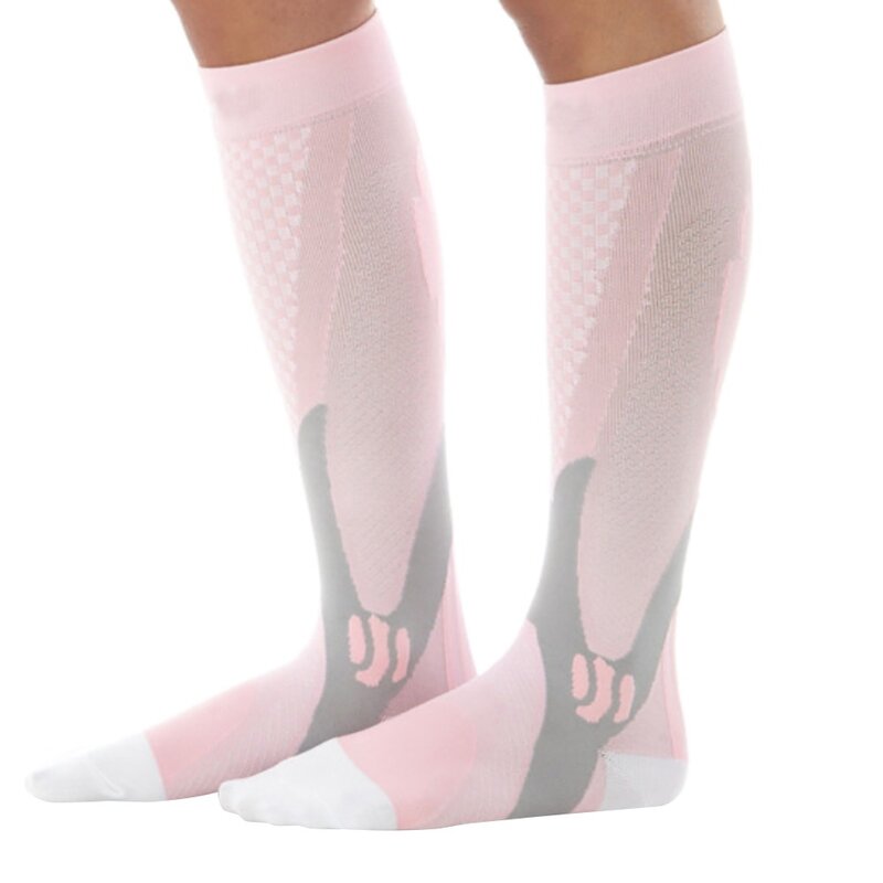 Mulheres meias de compressão para varizes médicas varicosas veias alívio da perna dor no joelho meias altas