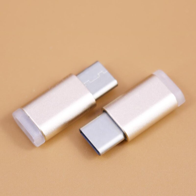 YuXi عرض خاص! نوع C الذكور إلى مايكرو USB أنثى محول نوع-C تحويل موصل USB-C الفضة/الذهب/ارتفع الذهب