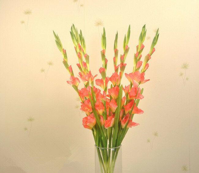 Venta de fábrica] pequeña flor de gladiolo simulación de fábrica de flores artificiales simulación de flor apertura con boda housewarmin