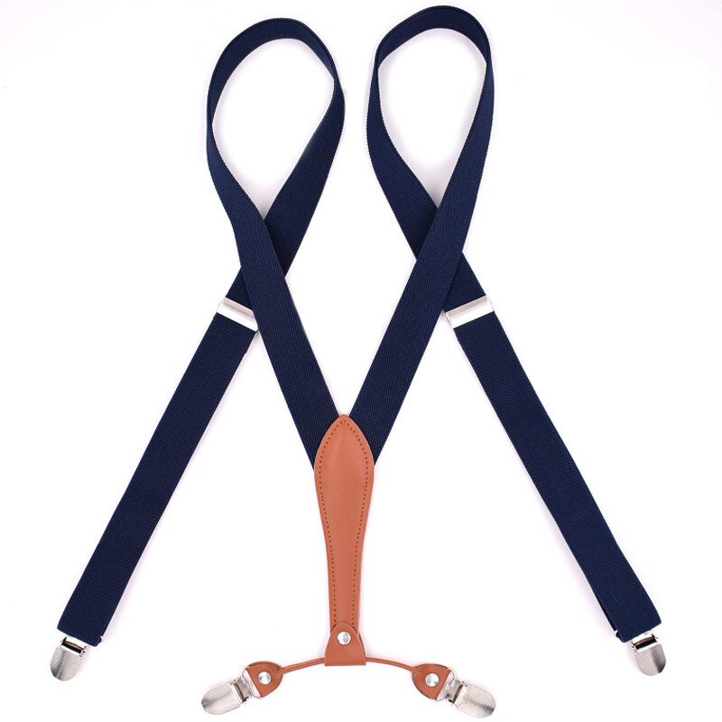 New Suspenders Girl's  Braces 4 Clips Adult Suspensorio Tirantes Hombre  Elastic strap 2.5*105cm