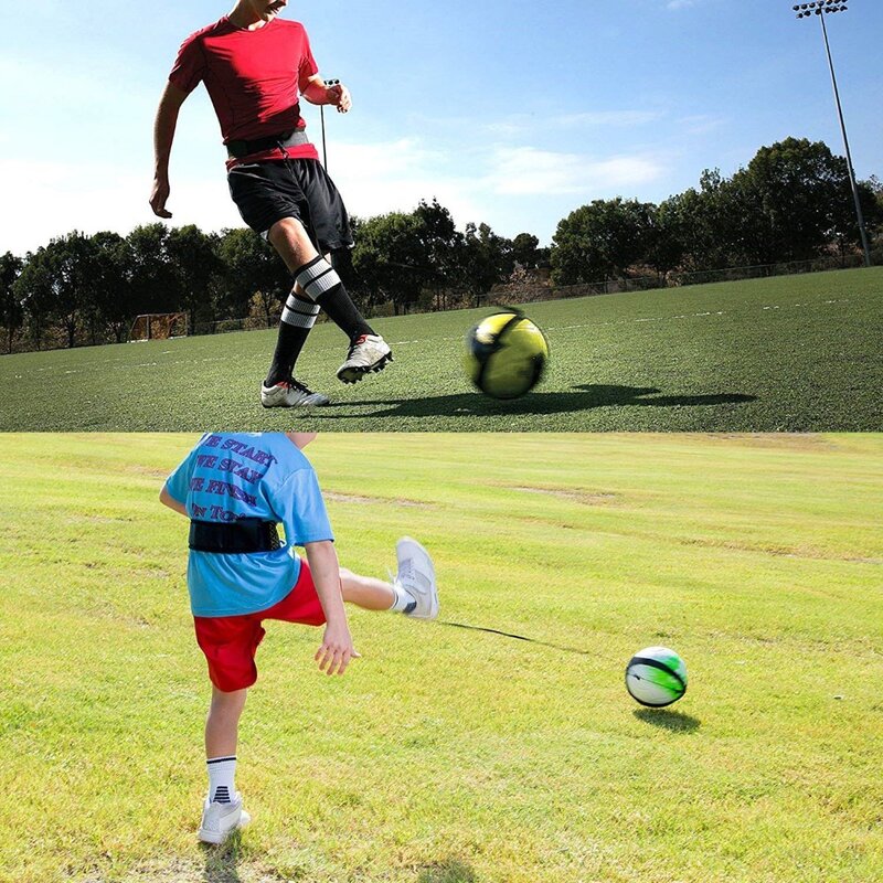 Hot Venda Nova Prática Bola De Futebol Treinamento Pontapé De Futebol Cinto Cinto Ajustável Mãos Livres Miúdos Equipamentos Instrutor De Futebol Adulto