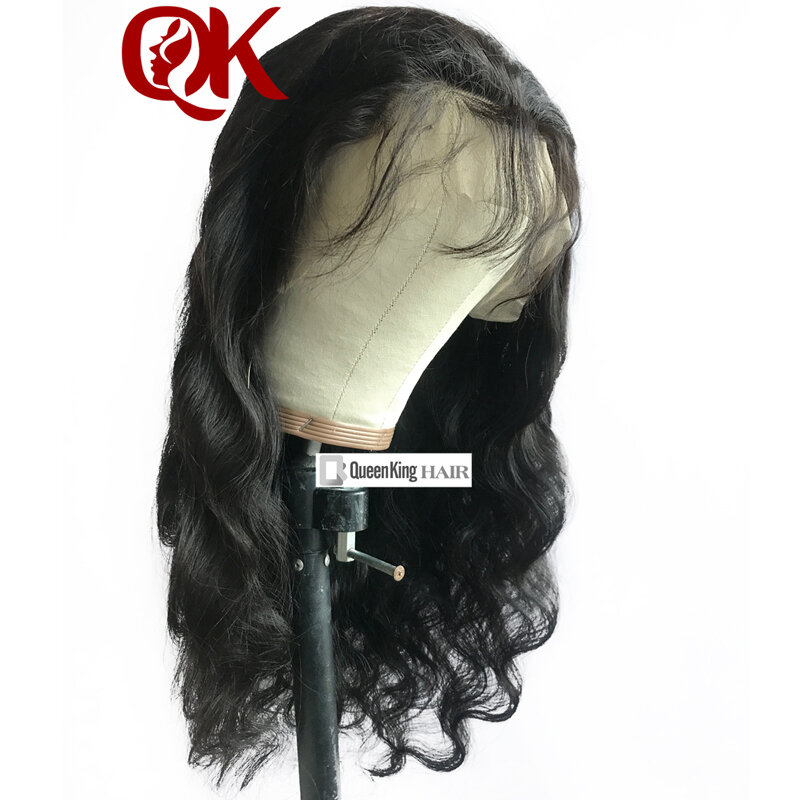 QueenKing Hair Body Wave Lace Front Human Hair Wigs For Women Pre Plucked Brazilian Remy Hair Wigs 13*6 Bleached Knots Baby Hair
