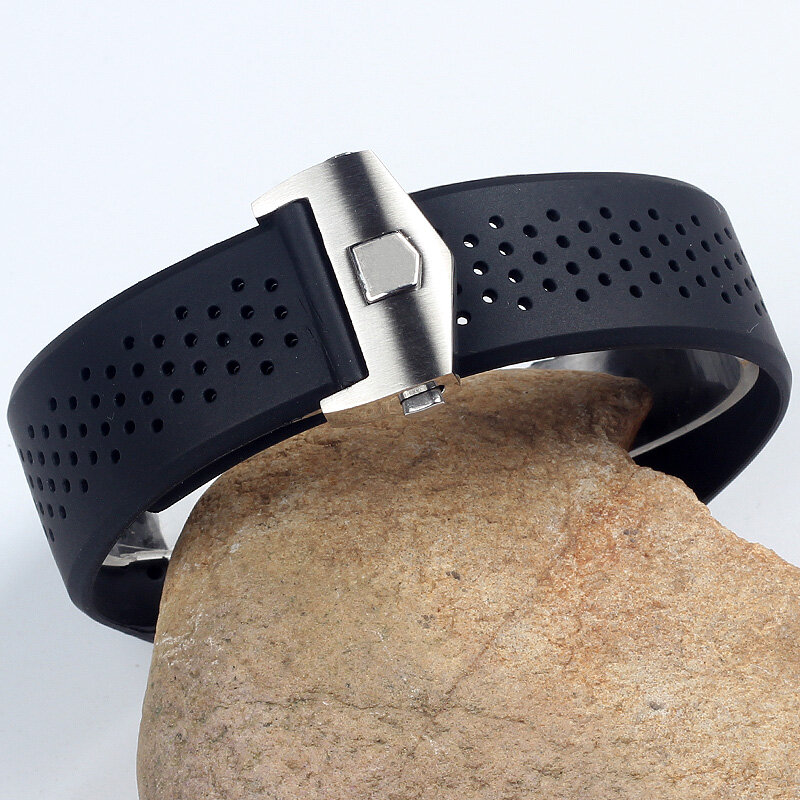 Silicone di alta Qualità di Cinturini Per CARRERA AQUARACER Watch Band Strap 22mm 24mm Cinghia di Sport degli uomini di Immersione Impermeabile di gomma