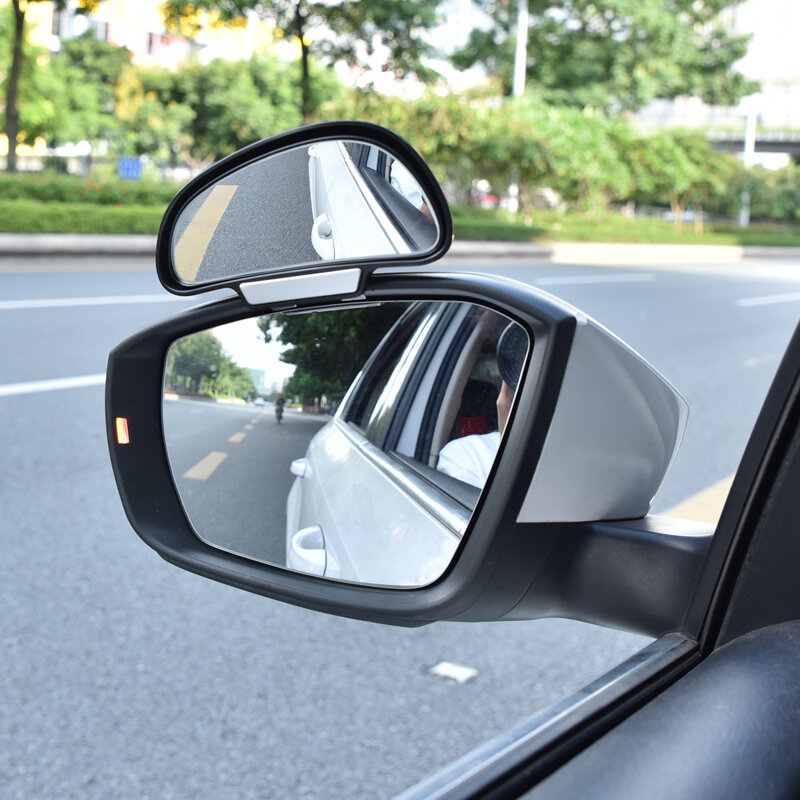 1 шт Высокое качество 360 регулируемая степень Широкий формат сбоку сзади Зеркала слепое пятно кнопки способ для парковка вспомогательный зеркало заднего вида