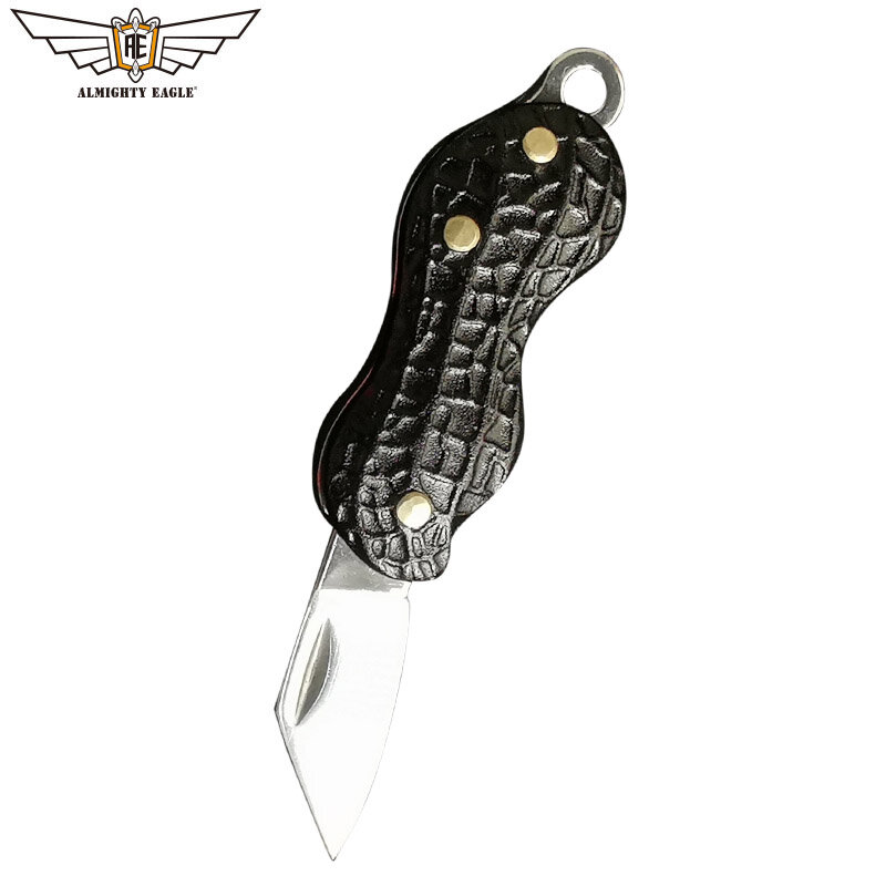 ALMIGHTY EAGLE Mini Portable Knife Fold Camping Folding pocket Keychain Outdoor tool Self-defense Peanut knife EDC tool NEW 2019