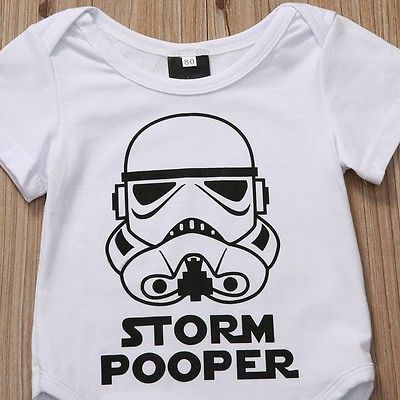 Hot sales Toddler Baby Girls Boys Clothes Storm Pooper Short Sleeve Romper Jumpsuit Short Sleeve Sunsuit Baby Clothing 0-18M