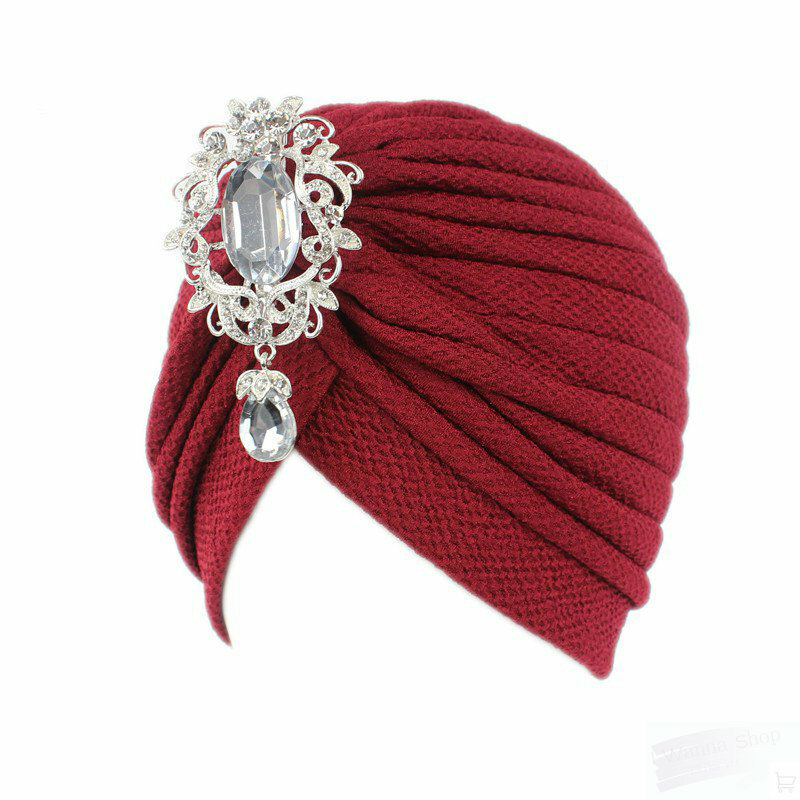 sexy shop fashion Pakistan hat with diamond indian headdress clothing for women Muslim headwear