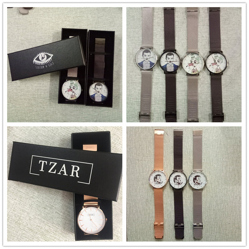 CL033-Reloj de pulsera con nombre personalizado para mujer, cronógrafo de marca privada con foto impresa, para pareja