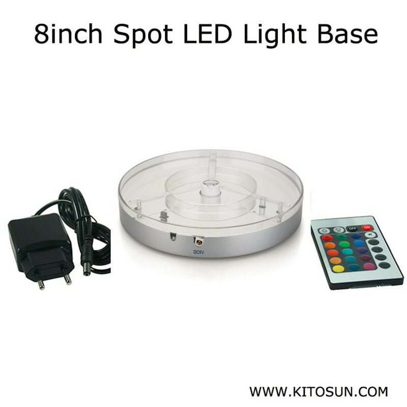 (100pieces/Lot) 20CM Centerpiece Light Rechargable Battery Multicolors RGBW 4in1 LED Under Vase Shisha Hookah LED Base W/Remote