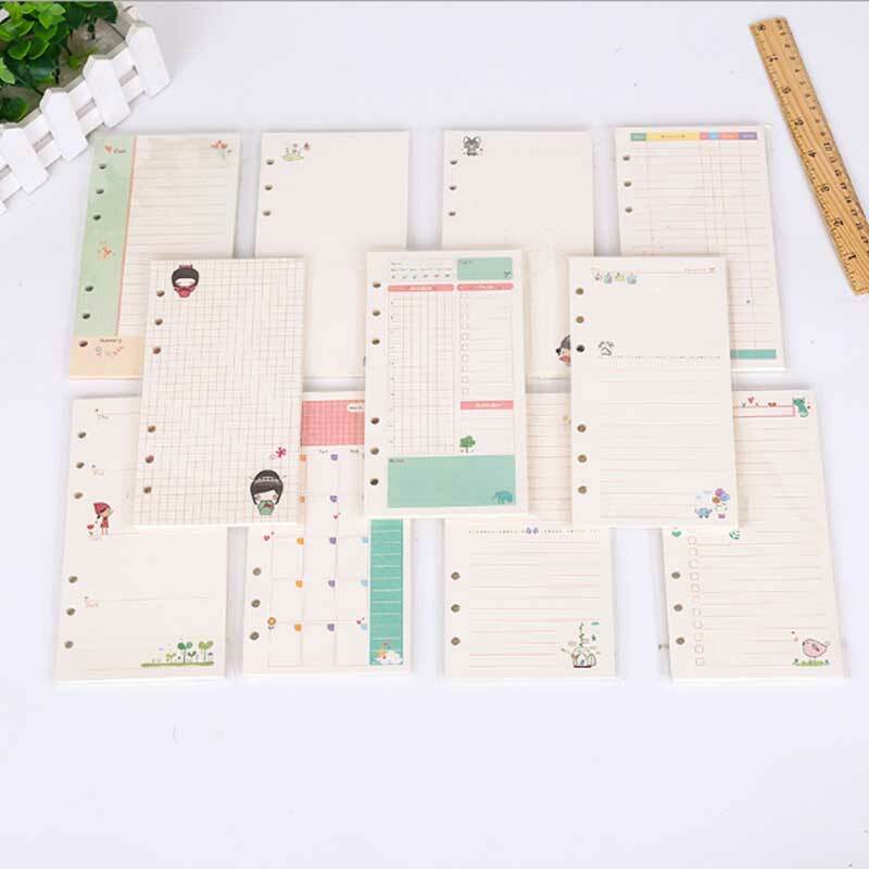 A5 A6 Notebook Refill Filler Papers Spiral Binder Planner Inner Page Inside Paper 2019 Planner Dairy Weekly Monthly Plan