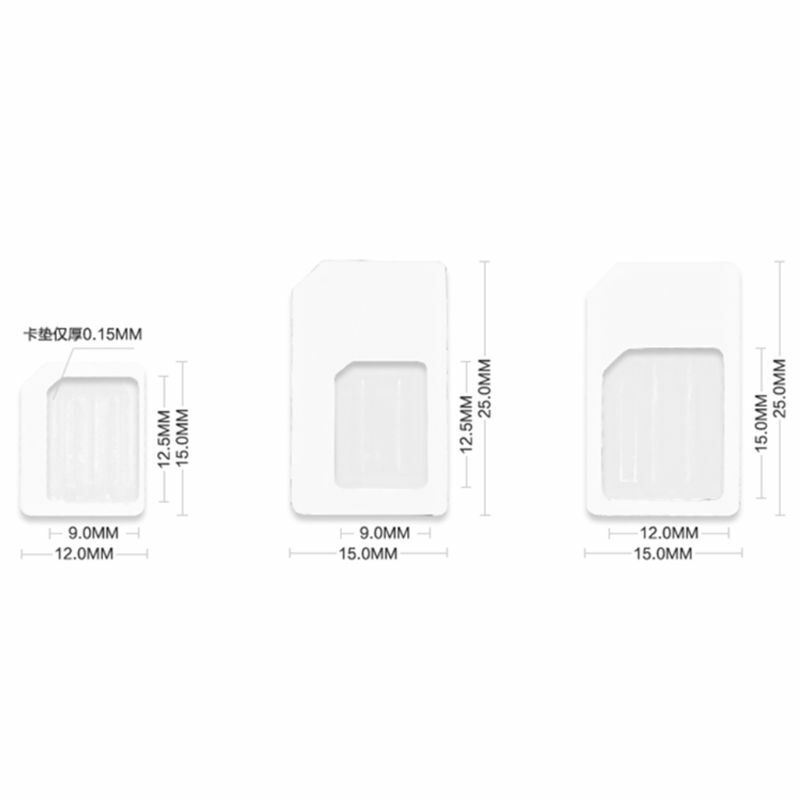 4 w 1 konwertuj kartę Nano SIM na Micro standardowy Adapter dla iphone'a dla routera bezprzewodowego Samsung 4G LTE USB 10166