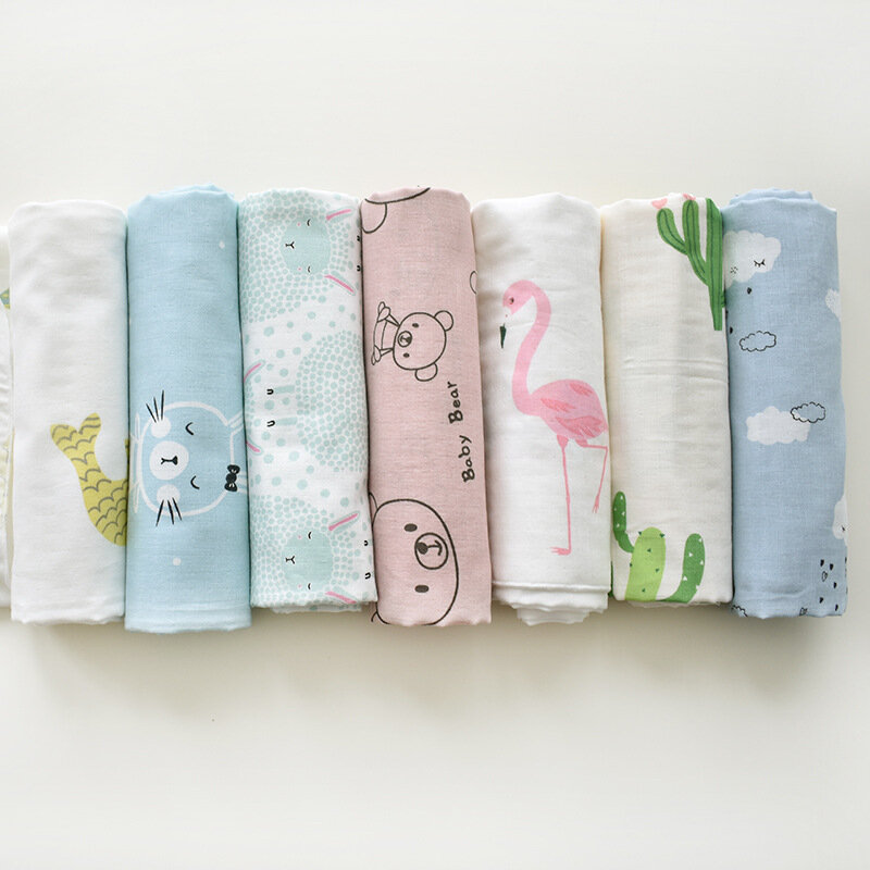 2 шт./лот, летние одеяла для новорожденных, 100% хлопок, мягкое детское одеяльце для сна, купальное полотенце для новорожденных, 80*80 см