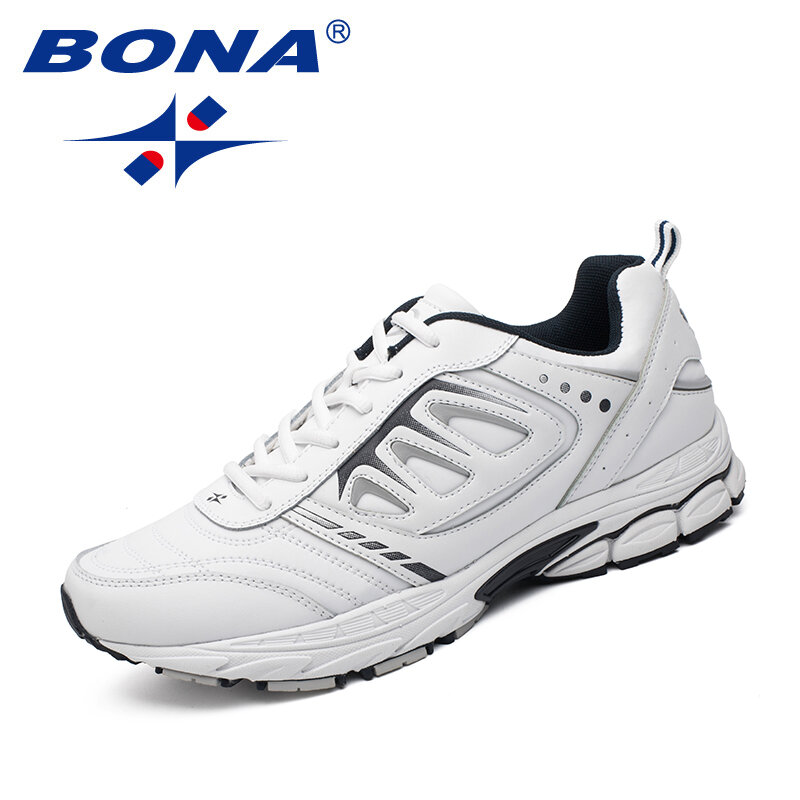 BONA New Style Men Running Shoes Ourdoor Jogging Trekking Sneakers Lace Up Athletic Shoes Comfortable Light Soft Free Shipping