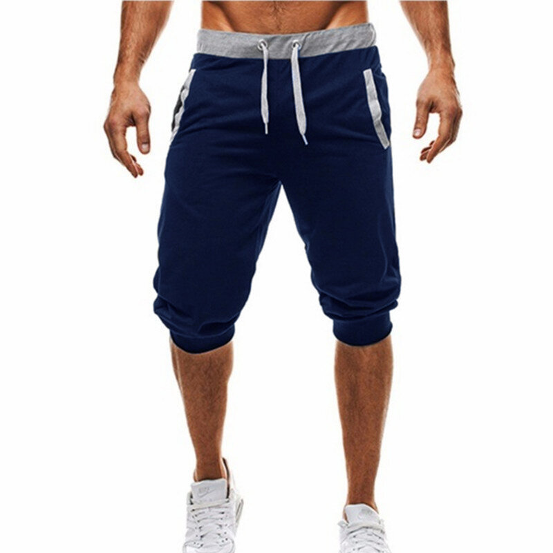 Mens Baggy Jogger Casual Slim Harem Shorts Soft 3/4 Trousers Fashion New Brand Men Sweatpants Summer Comfy Male Shorts 2019 New