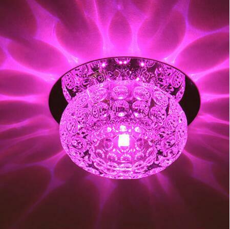 Plafonnier LED en cristal de 3/5W, éclairage d'allée, de couloir, de hall d'entrée, de salon