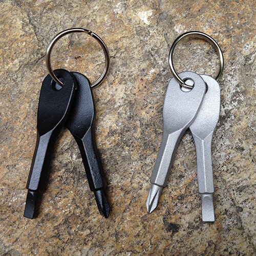 2 Keys Per Set Black White Two Options Stainless Keychain Screwdriver Set EDC Outdoor Multifunction Pocket Tool