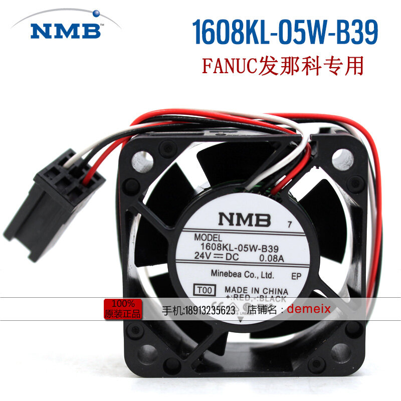 Nowy NMB-MAT NMB 1608KL-05W-B39 4020 24V 0,08a dla wentylatora chłodzącego FANUC