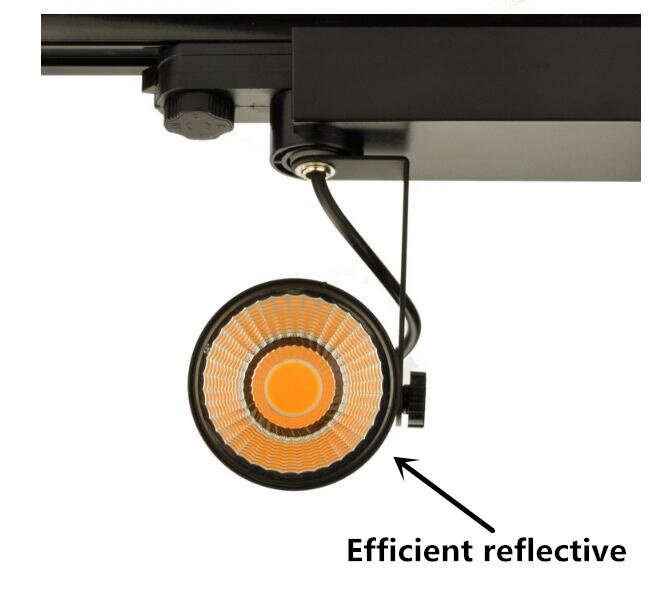 10PCS/LOT COB IP20 Track light led rail lamp leds spotlights iluminacao lighting fixture for shop store 30W AC 240V