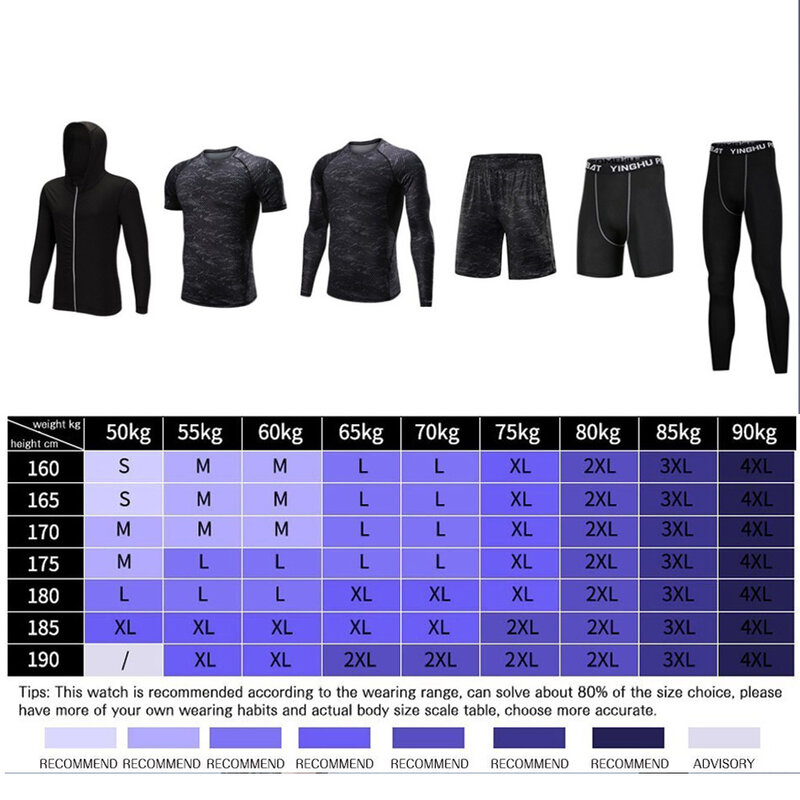 Survêtement pour hommes, combinaison de Sport de Compression pour vêtements de Fitness, entraînement, entraînement, Jogging, vêtements de Sport