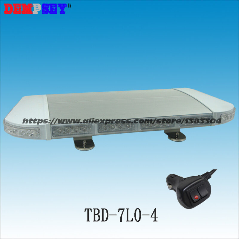 TBD-7L2-4 앰버 LED 비상 경고 라이트바, 노란색 미니 라이트바, 앰버 경고등, 헤비 마그네틱 베이스 LED 라이트, DC12V, 24V