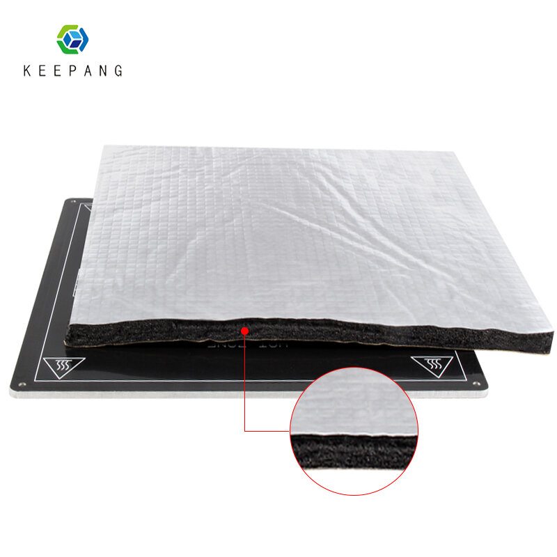 3D เครื่องพิมพ์ความร้อนเตียงฉนวนกันความร้อนผ้าฝ้ายสำหรับ3D เครื่องพิมพ์ Heatbed 200 220 235 310มม.ฟอยล์กาวฉนวนกันความร้อนผ้าฝ้ายสติกเกอร์