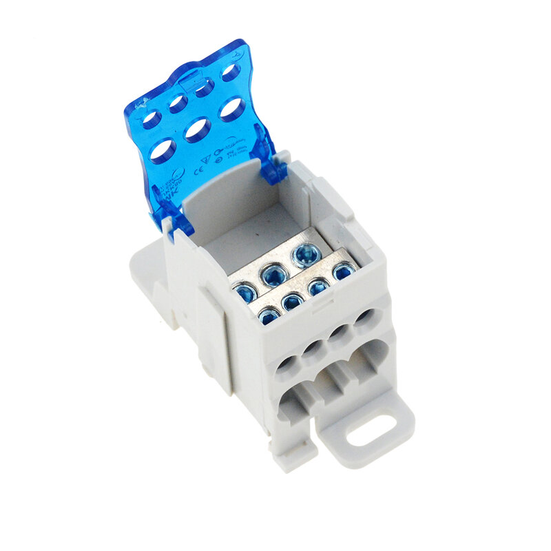 1 Pcs Colorful UKK80A Rail Type One-In-Six-Out Terminals Line Distribution Box Current Connection Open Wire Box