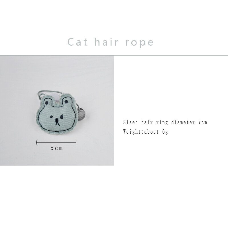 Cat Heads Hair Ropes Children Kids Cartoon Hair Accessories Scrunchies Elastic Hair Band Girl Rubber Ponytail Holder