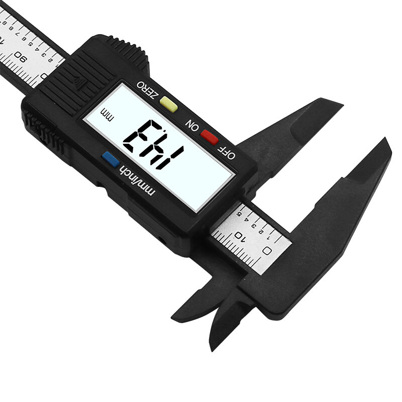 Jigong-digital paquímetro 150mm, 6 polegadas, lcd, eletrônico, fibra de carbono, micrômetro, ferramenta de medição, frete grátis