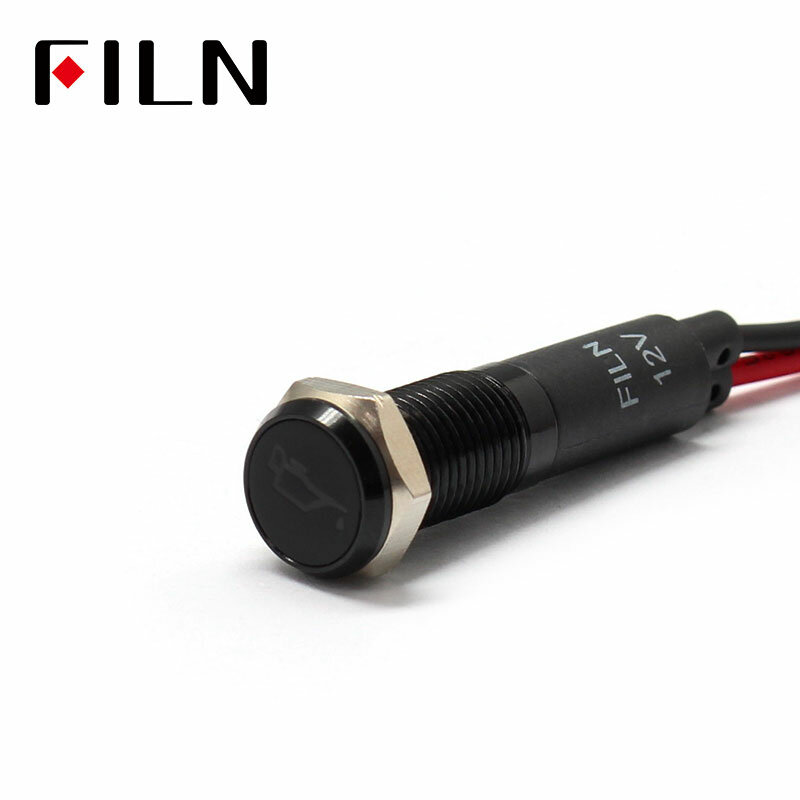 Индикатор приборной панели автомобиля FILN, 8 мм, 12 в, с кабелем 20 см