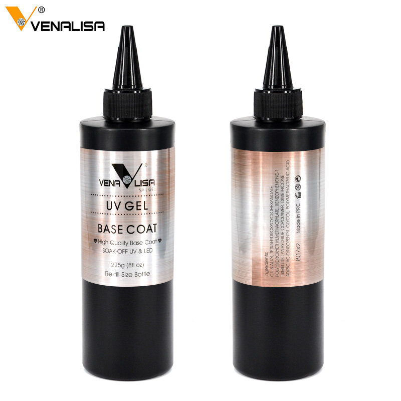 Venalisa-طبقة علوية مقواة ، طبقة علوية ، خالية من الأحماض ، لصالون الأظافر ، تستخدم في علاج جل UV LED ، 225 جرام
