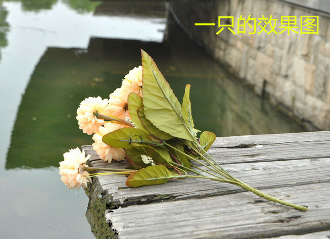Venta de fábrica] C riqueza Flor de crisantemo simulación de flores artificiales apertura de la Casa de la boda con flores