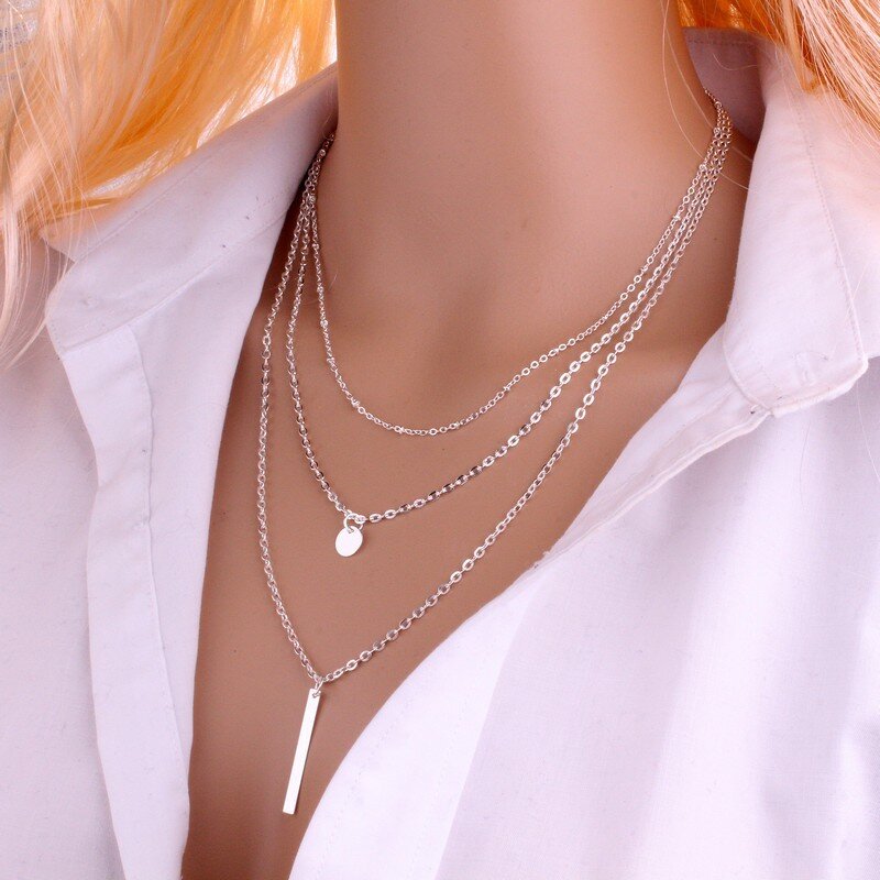 Новое Европейское простое многослойное ожерелье с кисточками и монетами цепочка до ключиц очаровательное женское модное ювелирное изделие ожерелье