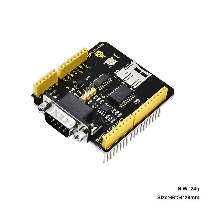 Keyestudio-escudo CAN-BUS, chip MCP2515 con enchufe SD para Arduino UNO R3/caja de regalo, novedad de 2019