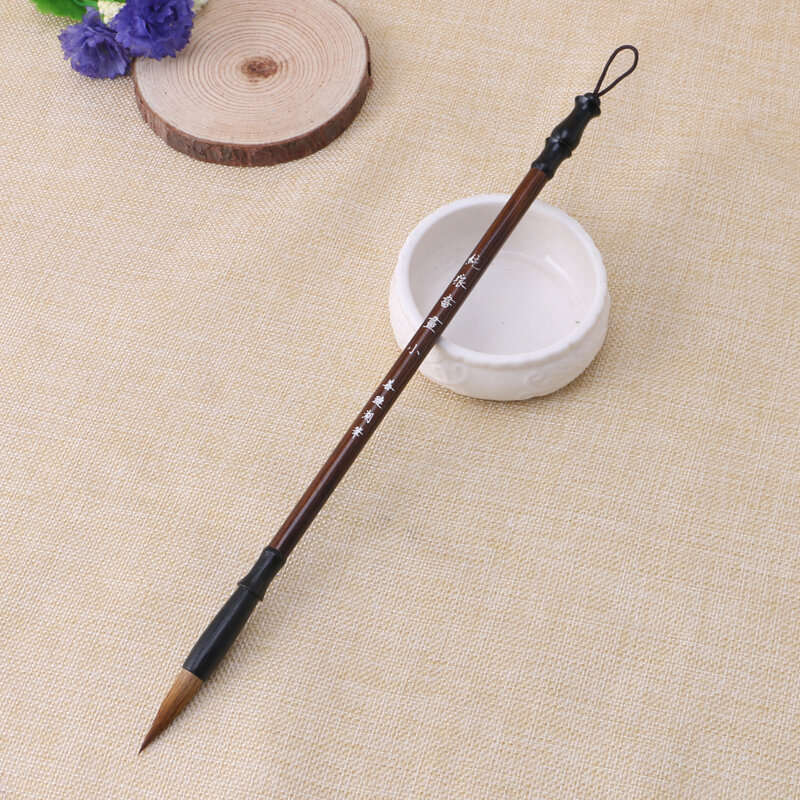 متفوقة 1 قطعة عالية الجودة الصينية الخط فرش القلم الذئب الشعر الكتابة فرشاة خشبية مقبض