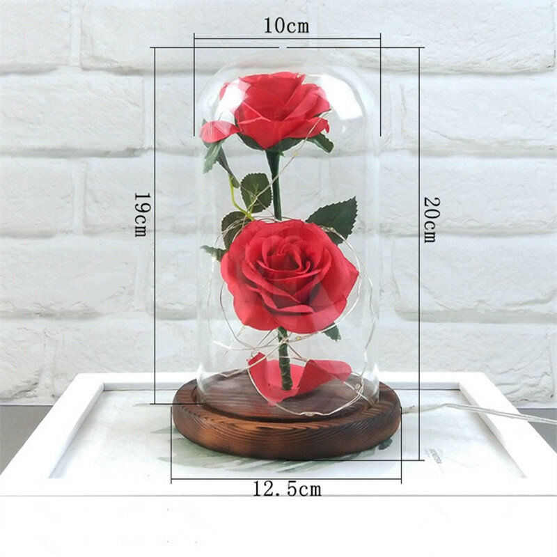 LEDUSB migające świecące sztuczne świeże róże romantyczna dekoracyjna kwiat ślub prezent na walentynki wysłać urodziny miłośników