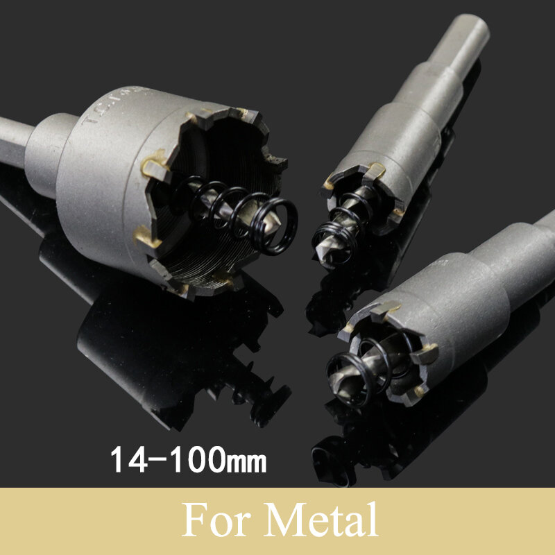 32mm 35mm 38mm 40mm 45mm 48mm liga do carboneto de aço inoxidável metal metal metalurgia ferro al ferramenta elétrica núcleo broca bit cortador buraco viu