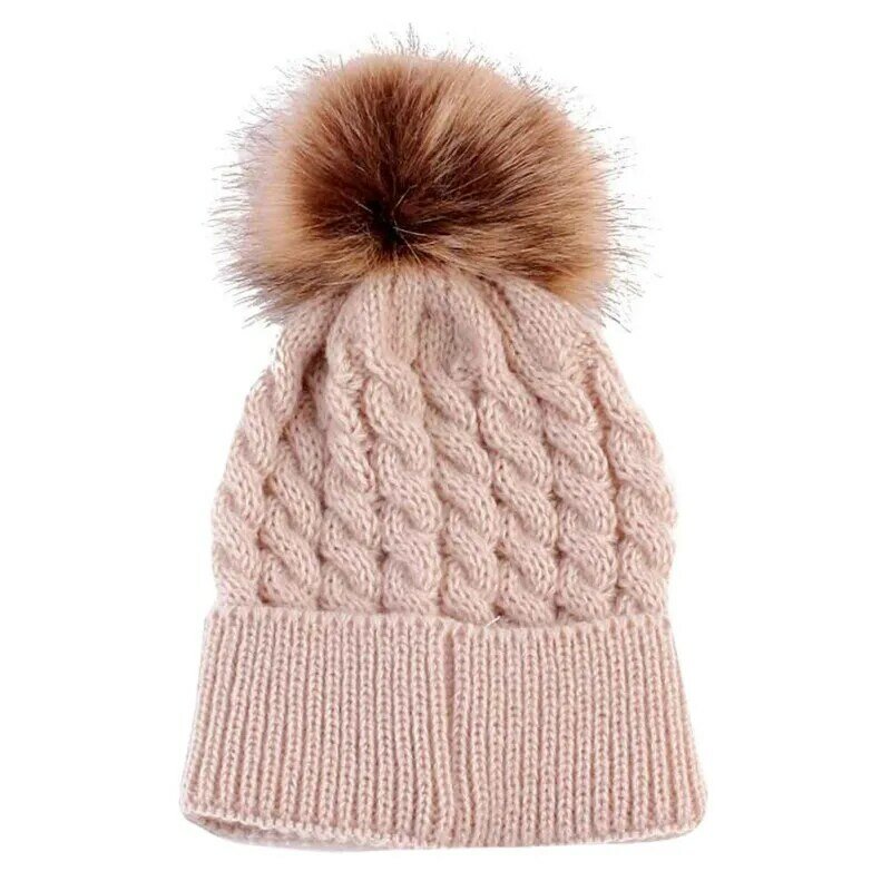 2018 niños sombrero de invierno para niñas sombrero de punto gorros gorra a estrenar grueso bebé niño gorra bebé niña invierno cálido sombrero