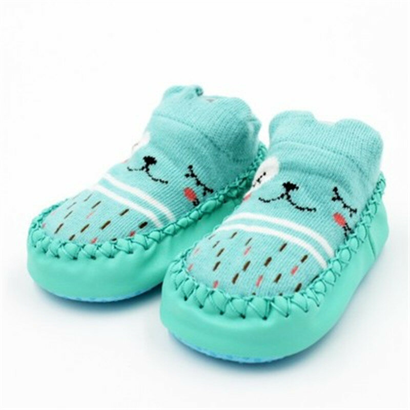 Neue Ankunft Baby Boden Socken Anti-Slip Weichen Boden Schuhe Atmungsaktive Baumwolle Socken Kleinkind Mädchen Mit Gummi Sohlen Kinder stiefel Socken