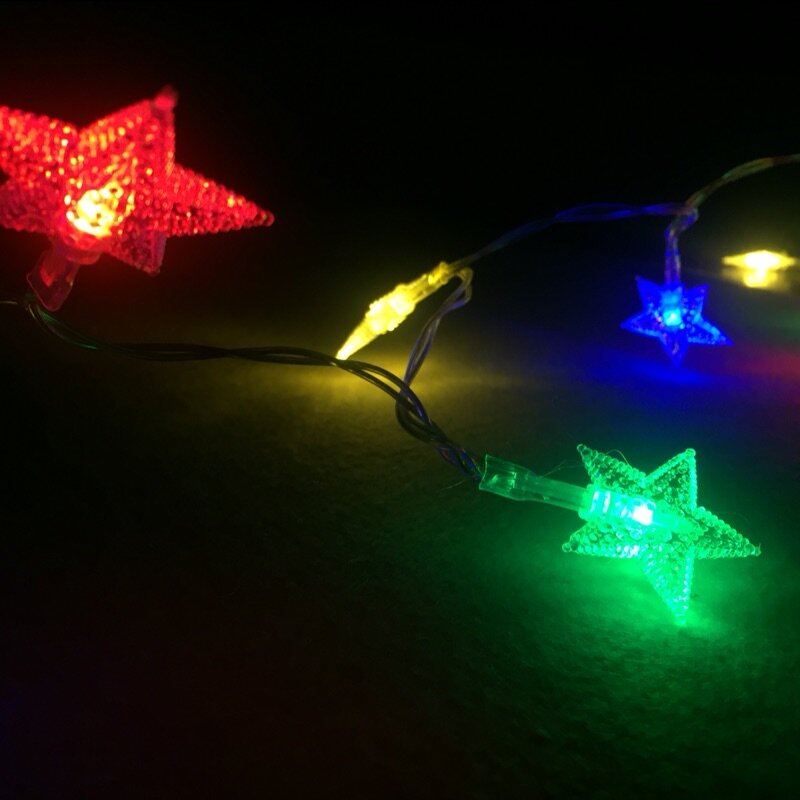 Ster Vormige Aa Batterij Aangedreven Fairy String Lights 3M 30LED Lights Xmas/Bruiloft/Kerst Huis Tuin Decor-9 Kleuren Te Kiezen