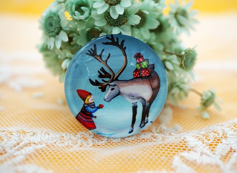 New Fashion 5PCS/lot Round 25MM Glass Deer Pattern Cabochon  Glass Crafts Jewelry Accessories Supplies 3000-400