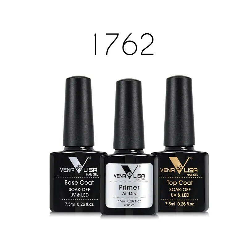 3 teile/satz Neue 2019 Venalisa CANNI Primer basis coat topcoat nagel gel polnischen kit set tränken off keine sauber shiny nagel gel maniküre gel