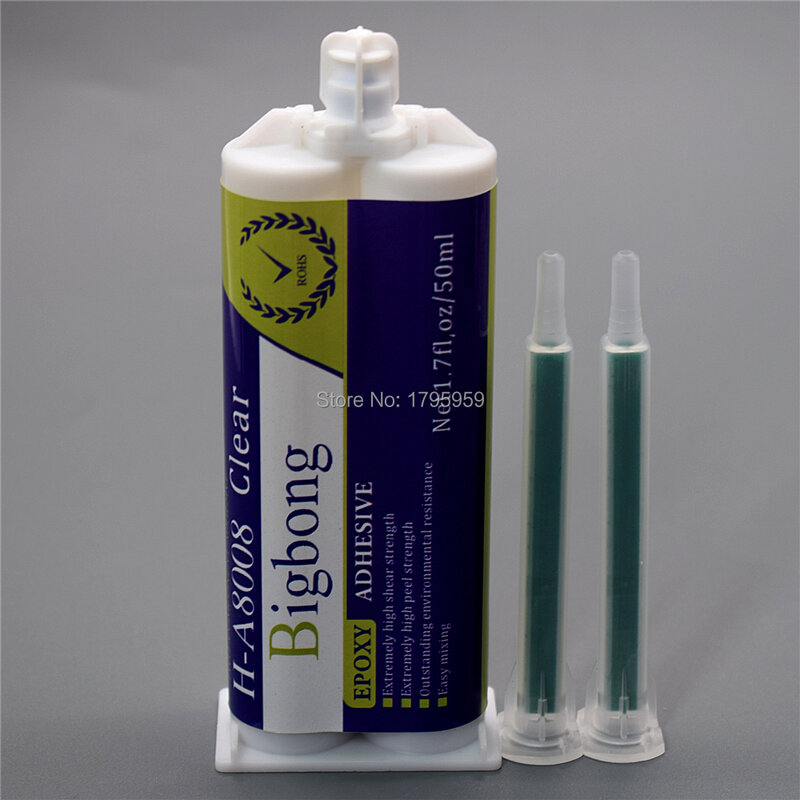 エポキシ樹脂接着剤,強力な接着剤,混合管,静的ミキシングノズル,2つのコンポーネント接着剤,1:1, 50ml, 2個